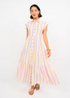 Uncle Frank Color On Stripe Midi Dress