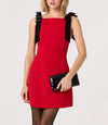 ASTR Ambria Red Bow Shoulder Mini Dress