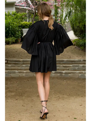 THML Black Bell Sleeve Dress