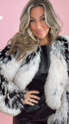 Beulah Black and White Fur Jacket (1 OSF)
