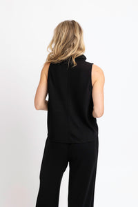 Karlie | Black Scuba Mock Neck Pant Set