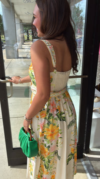 Moon River | Floral Print Belted Maxi