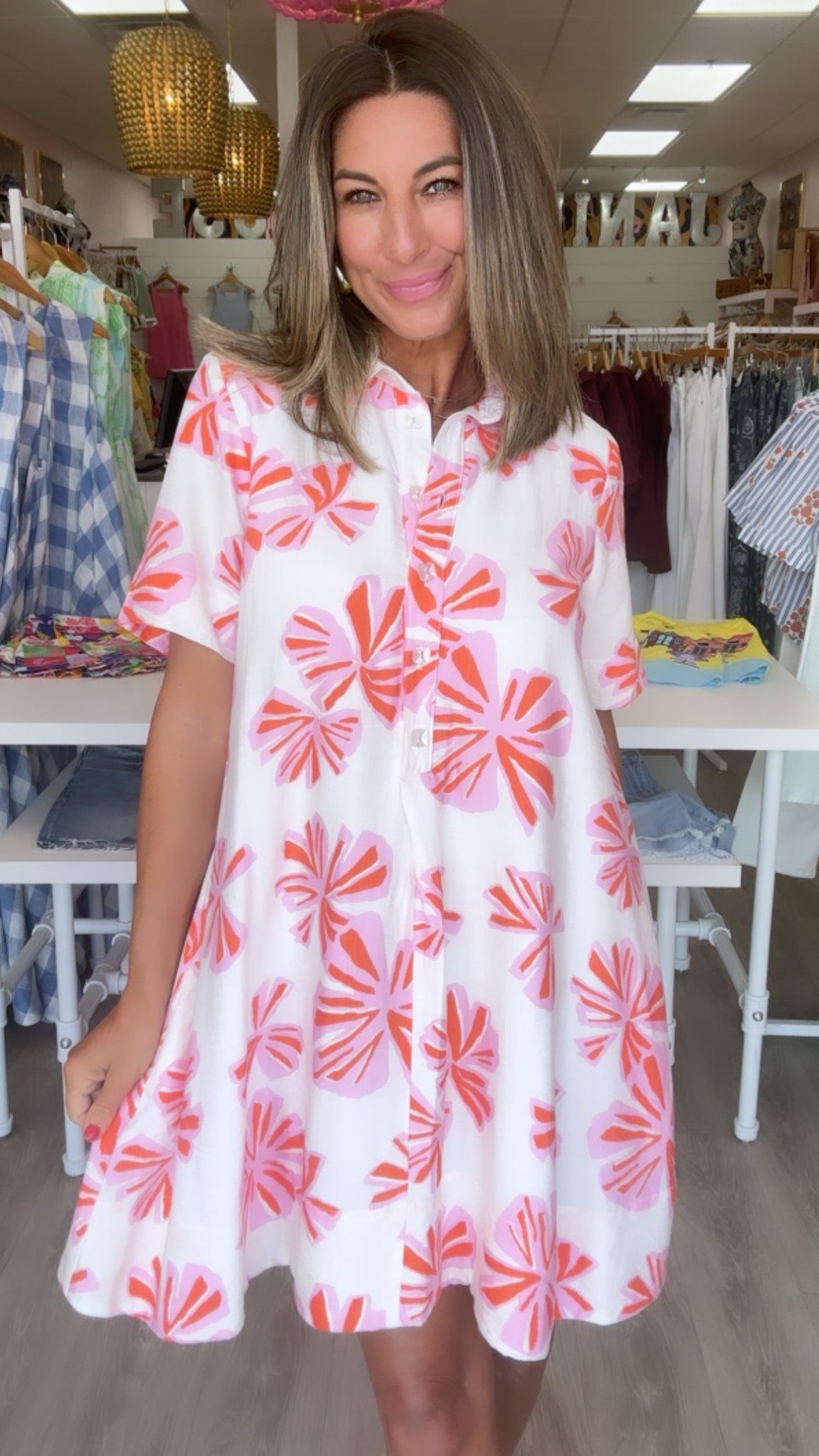 Ivy Jane | White Swing Shirt Dress