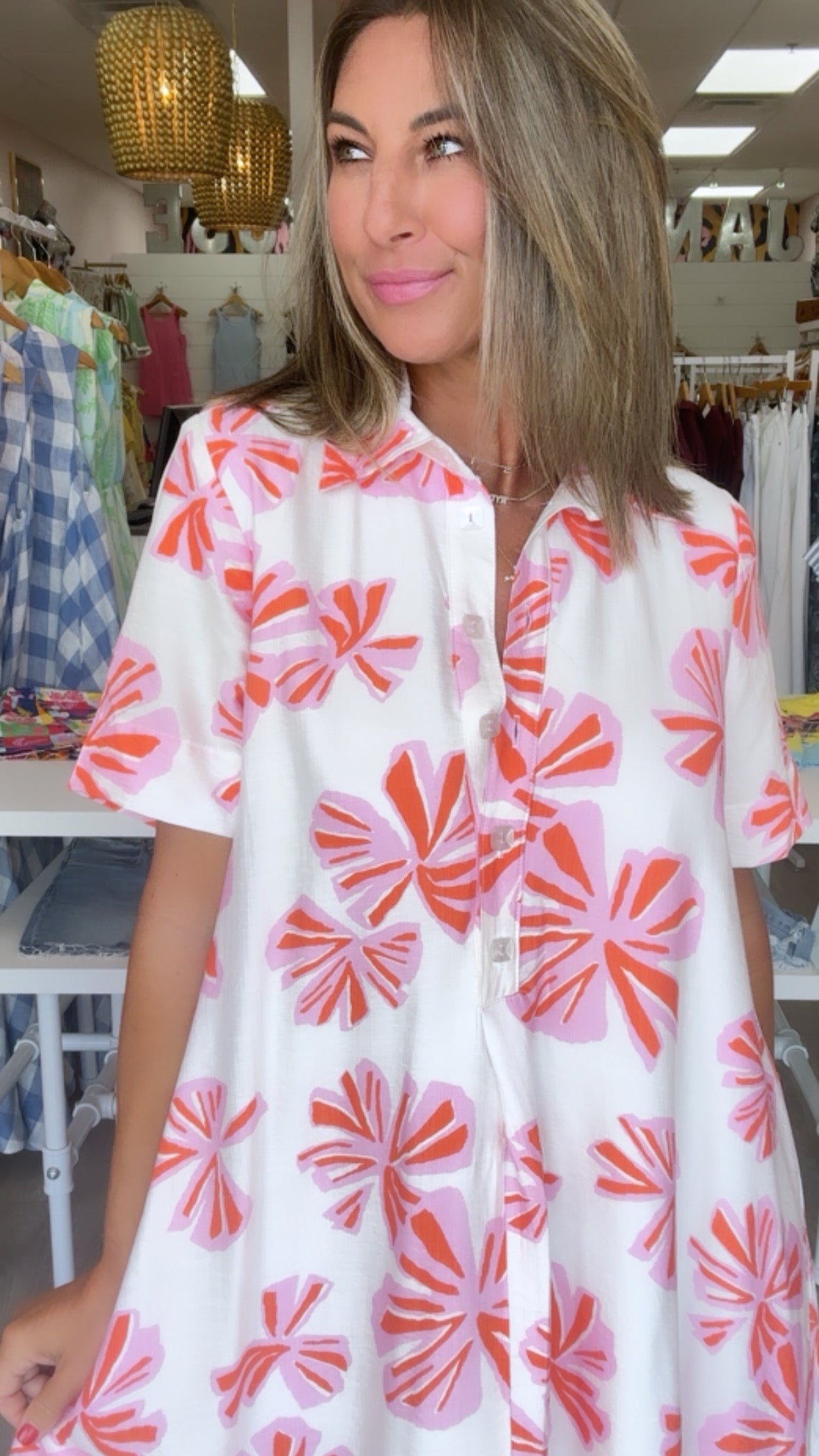 Ivy Jane | White Swing Shirt Dress