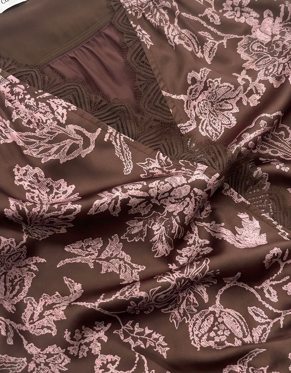 Current Air | Floral Printed Lace Top