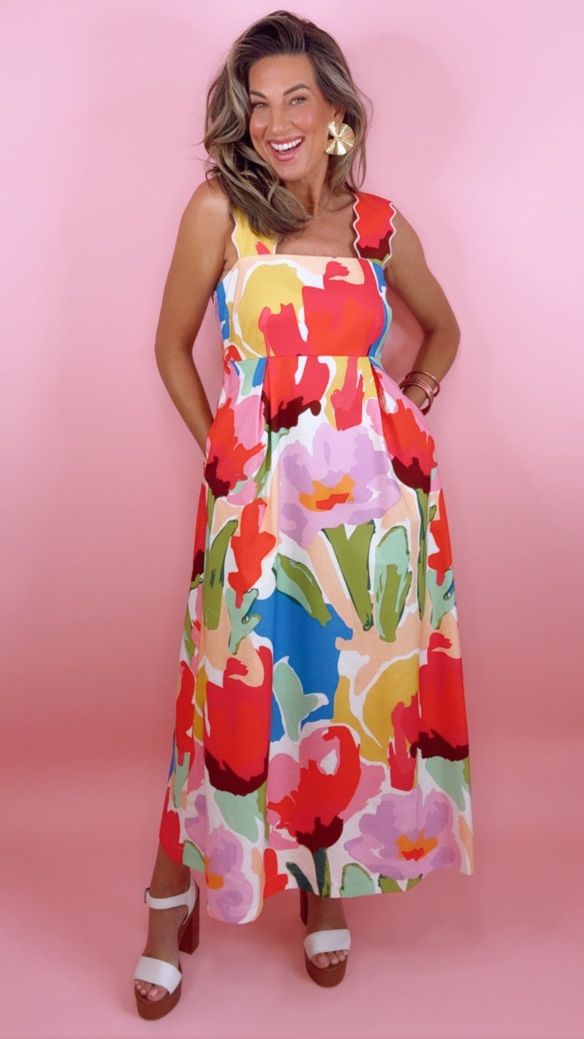 Crosby | Evie Dress in Painted Petals
