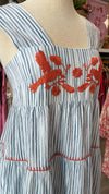 Sister Mary Rosa Blue Stripe Maxi Dress