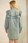 Denim Button Up Mini Dress