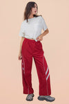 Red Side Piping Track Pants