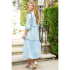 THML Denim Tiered Midi Dress