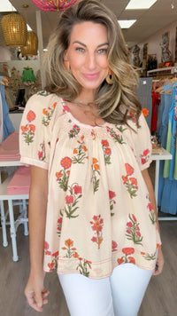 Ivy Jane | Ivory Smock + Block Top