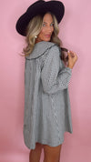 Rylee + Cru Black Gingham Collar Dress (1 MEDIUM)