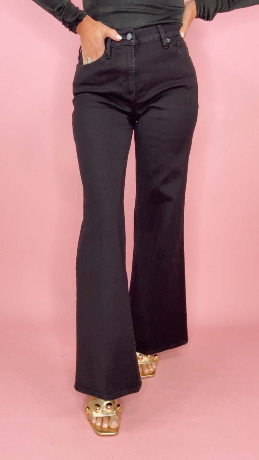 Dear John Mid Rise Micah Wide Leg Flare in Grenada