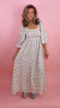 Rylee+Cru Della Dress Bloom in Ivory