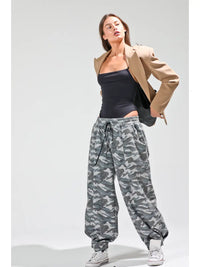 Camo Green Washed Barrel Jogger (1 LARGE)