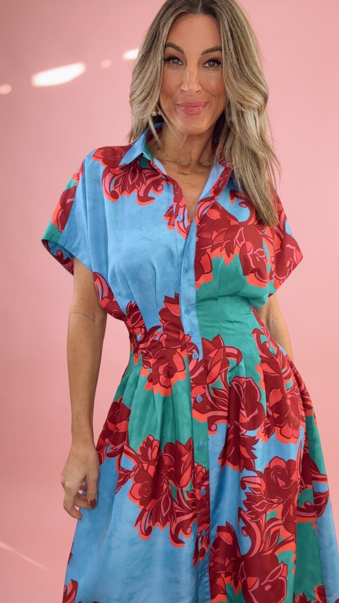 Alden Adair Becca Dress in Cactus Flower (1 XS)