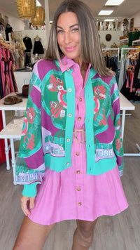 Queen of Sparkles Mahjong Cardigan