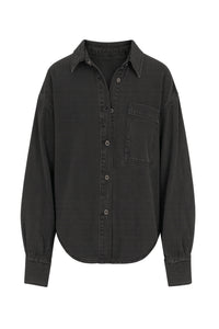 Dear John | Meritt Denim Top in Washed Black