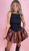 Free People Tinsel Kiss Plaid Mini Dress