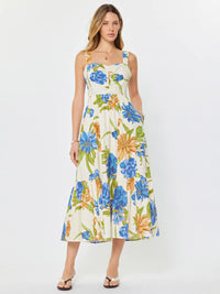 Current Air Floral Printed Sleeveless Midi Dress
