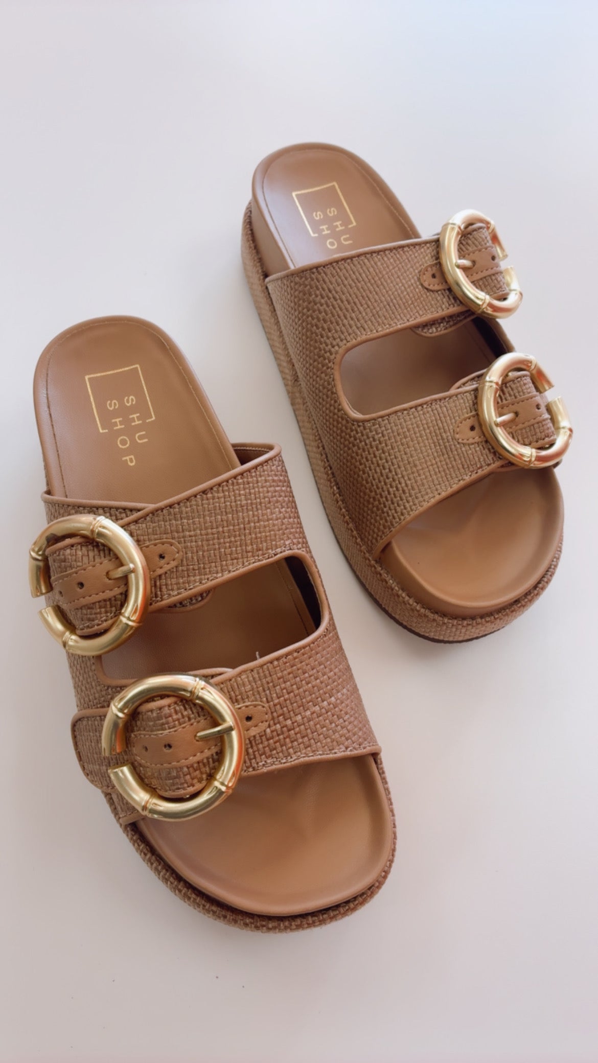 ShuShop | Brown Woven Lori Sandal