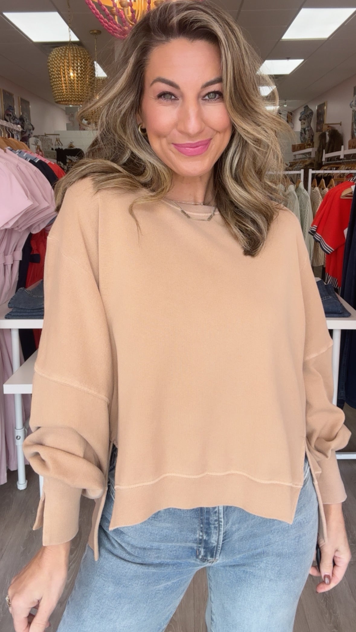 Dear John Trenton Top in Taupe