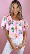 Karlie Toucan Fruit Square Neck Top