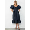 THML Navy Textured Midi Dress