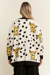 Cheeta Polka Dot Oversized Cardigan