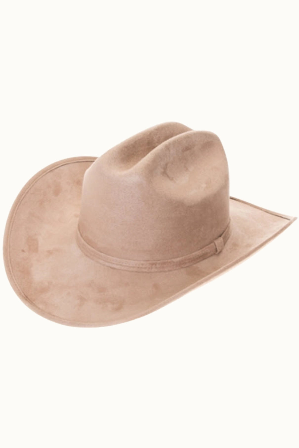 Light Taupe | Premium Vegan Faux Suede Cattleman Cowboy Hat