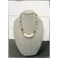 Multicolored Short Gemstone Agate Bead Necklace