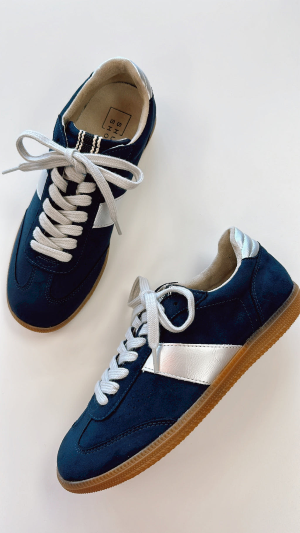 Shushop Sydney Navy Suede Sneaker (1 SIZE 7.5)