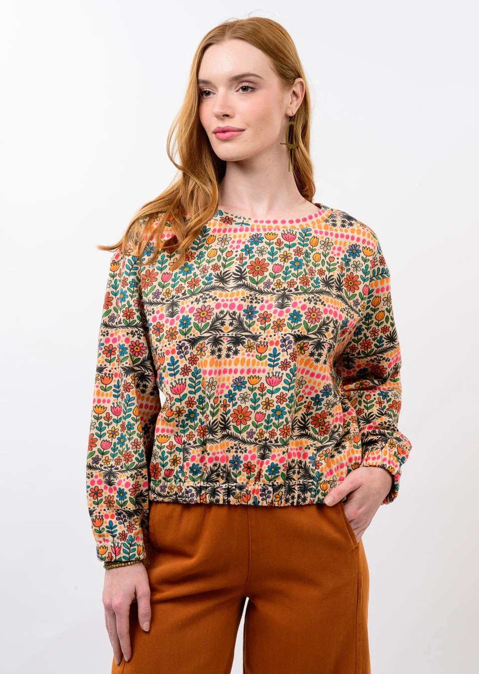 Ivy Jane Multi Crewneck Sweatshirt in Garden Print