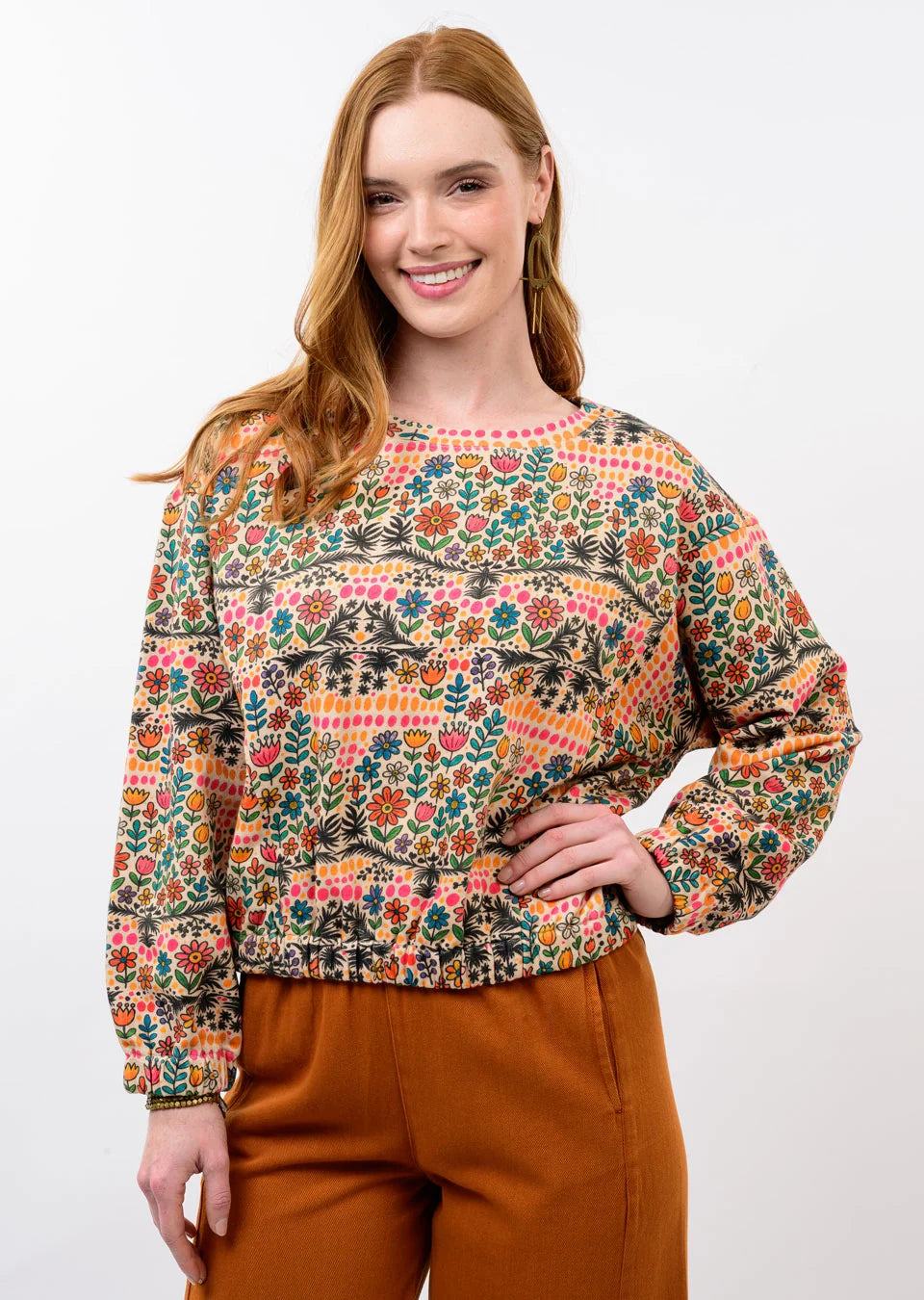 Ivy Jane Multi Crewneck Sweatshirt in Garden Print