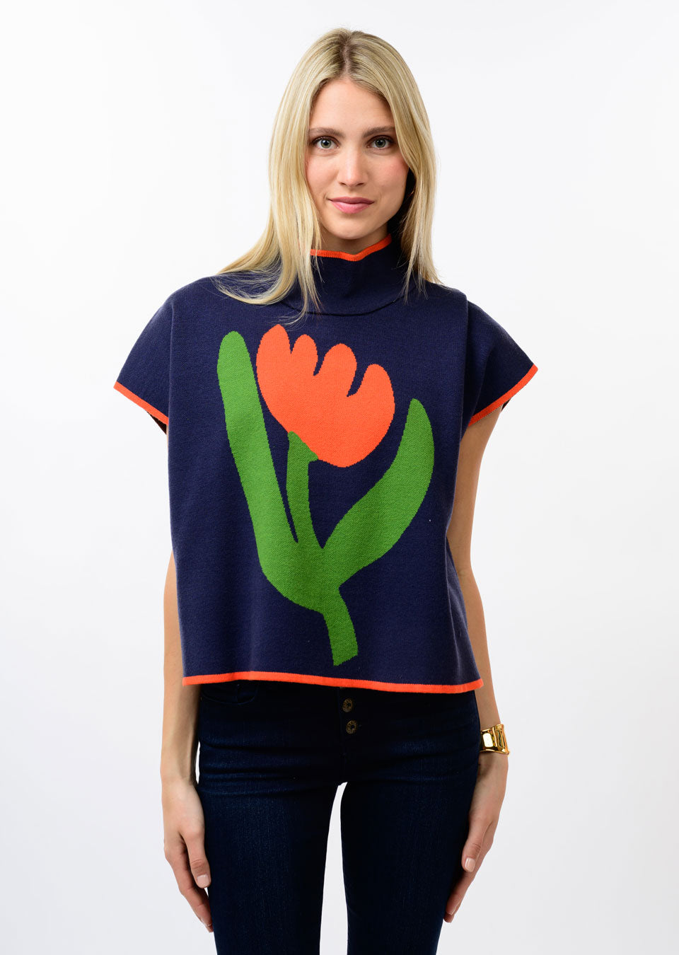 Ivy Jane | Navy Tulip Popover Sweater