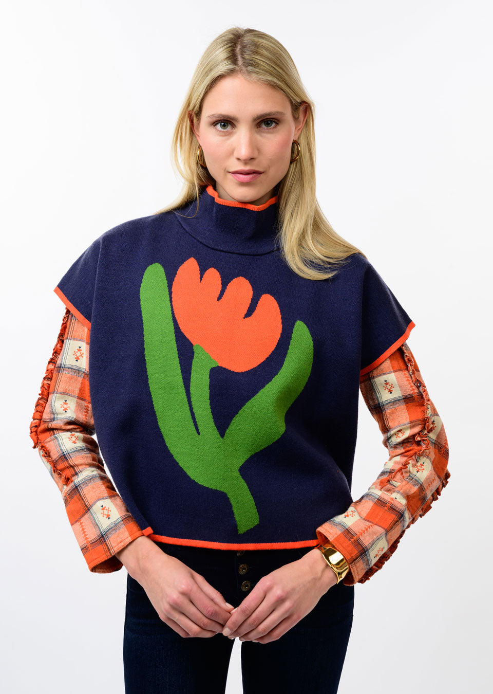 Ivy Jane | Navy Tulip Popover Sweater