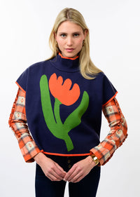 Ivy Jane | Navy Tulip Popover Sweater