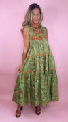 Sister Mary Green Irene Embroidered Midi Dress