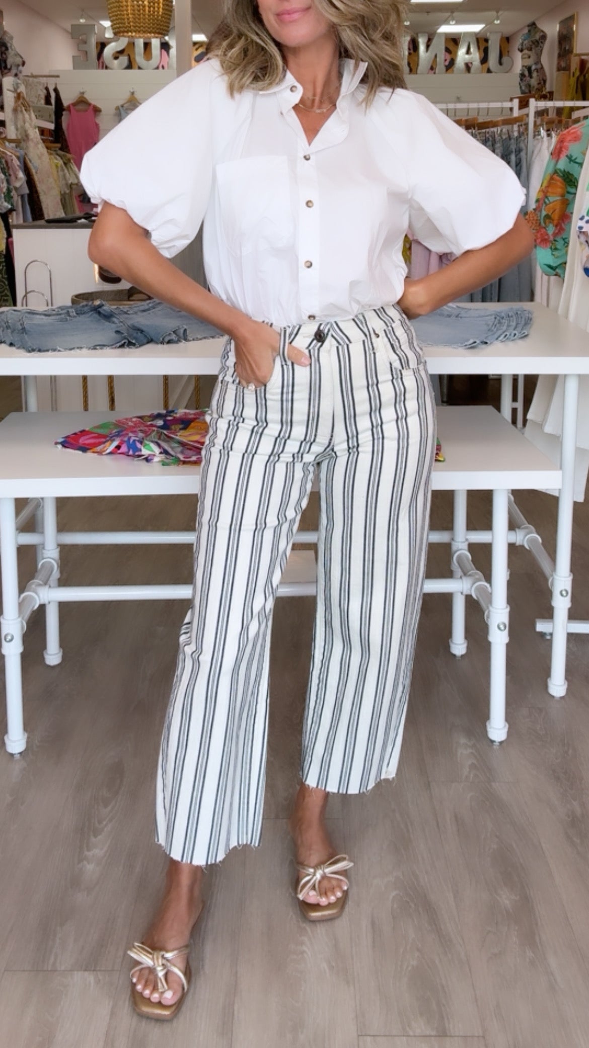 KUT | Gwen High Rise Wide Leg Slouch in Navy