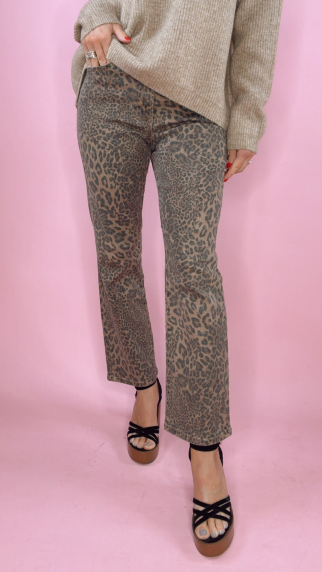 Dear John High Rise Anika Straight Leg in Shadow Leopard