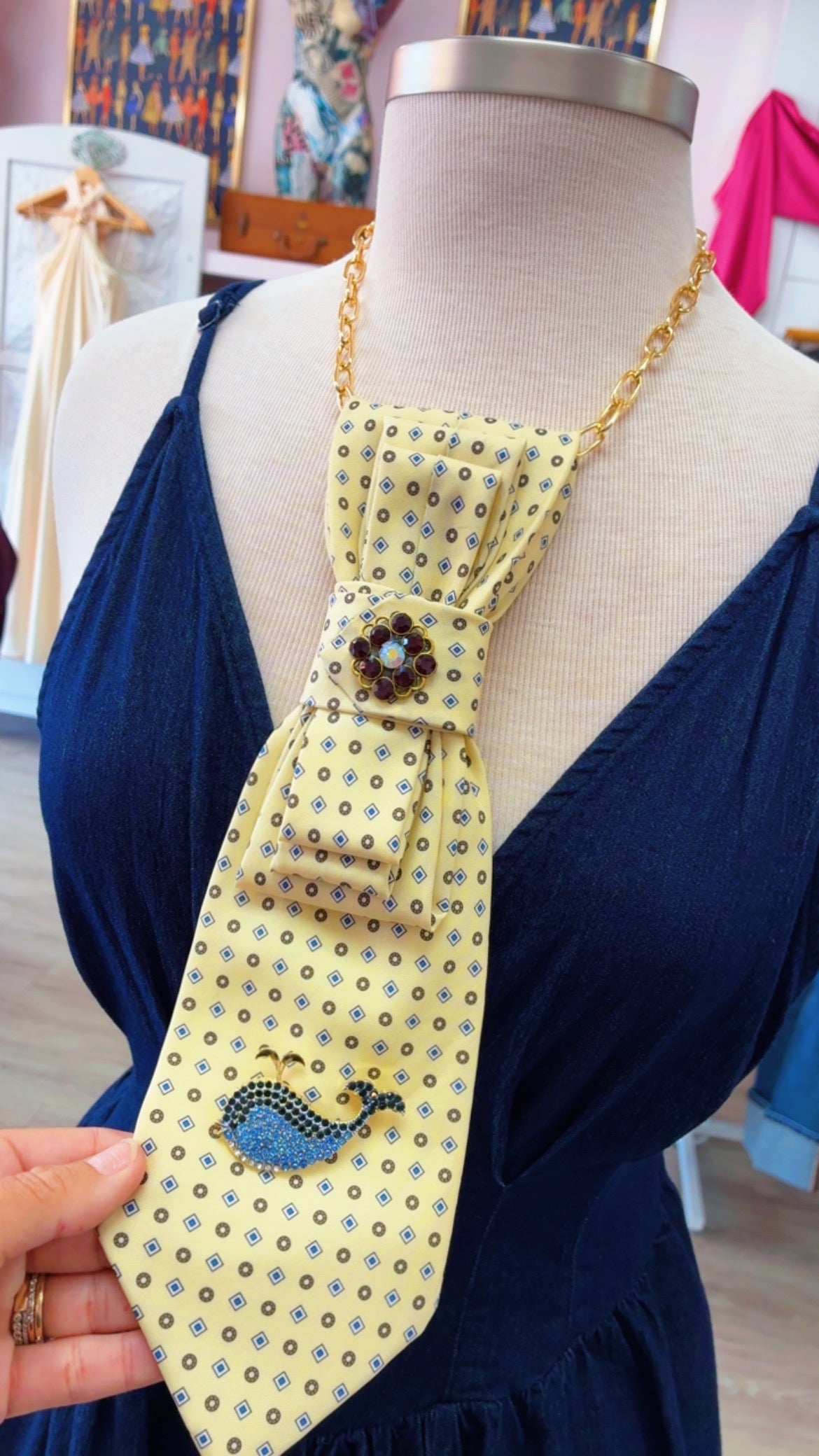 Tie Necklace | Preppy Vanilla Whale