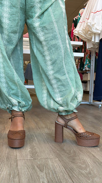 Green Printed Jumpsuit
