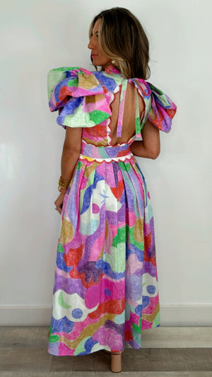 Celia B Curazao Printed Dress (SMALL)