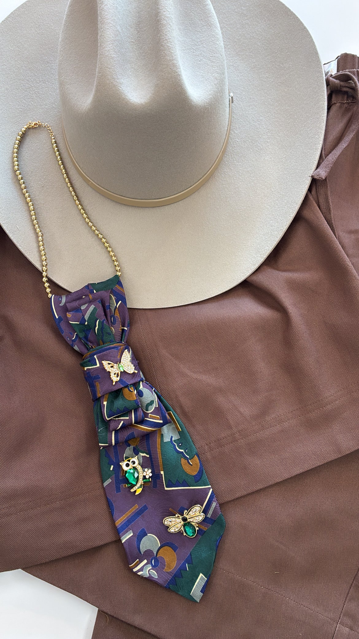 Tie-Necklace | Funky Geo Pattern