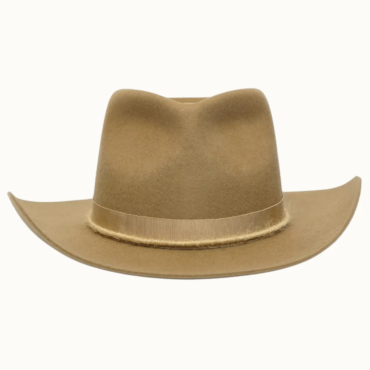 Beige Rowan | 100% Premium Wool Pinch Nose Western Cowboy Hat