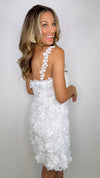 Stellah Lace White Mini Dress