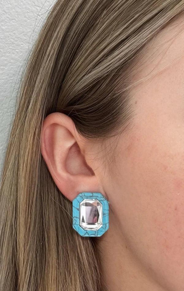 Turquoise Olivia Rectangle Earring