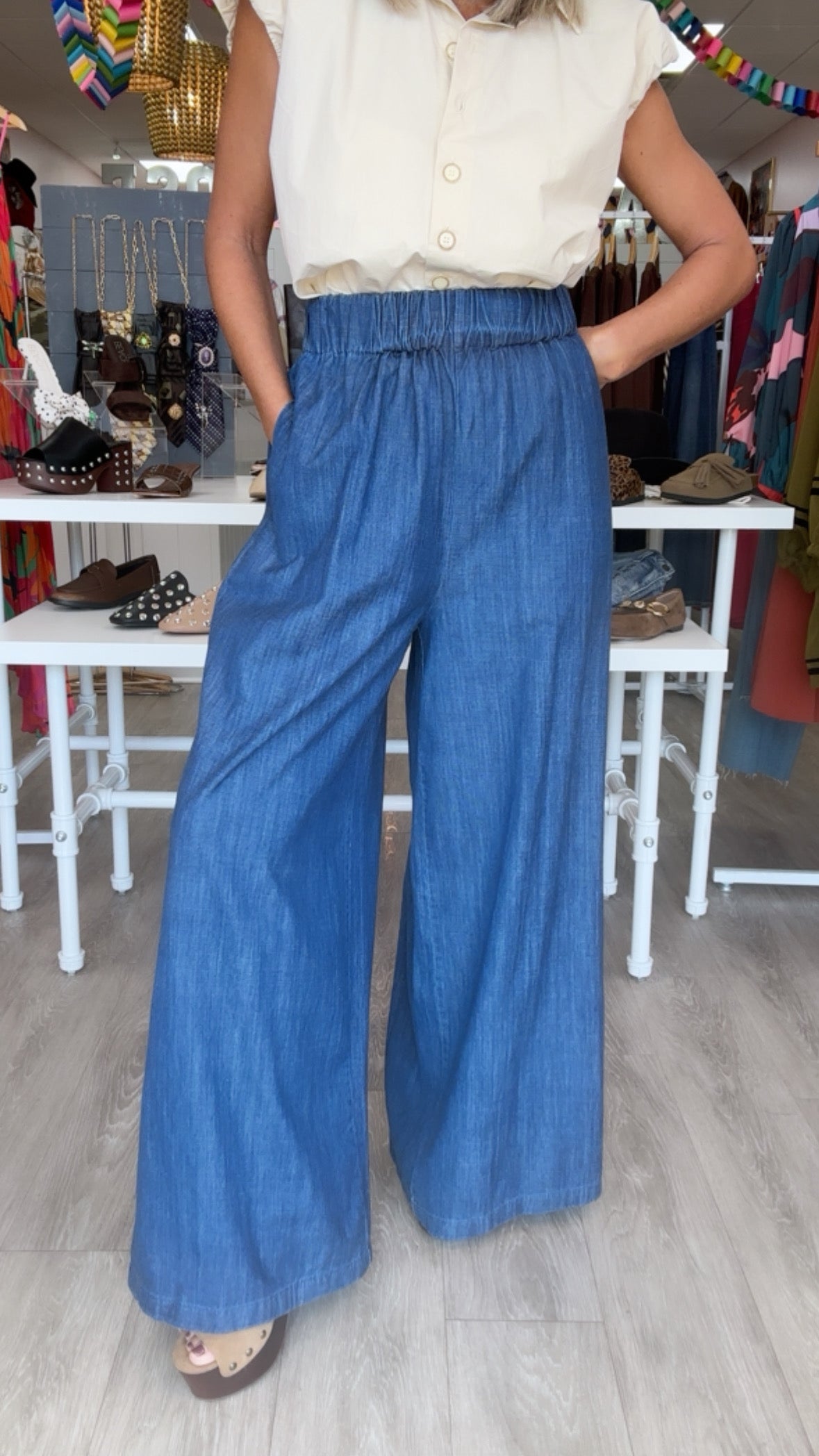 Karlie | Denim High Waist Pant