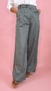 FRNCH Green Aster Stripe Pants