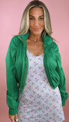 Karlie Green Hooded Sport Jacket